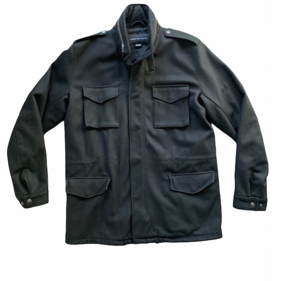 French Connection Thorpe Manor Wool Coat Large - Picture 2 of 11